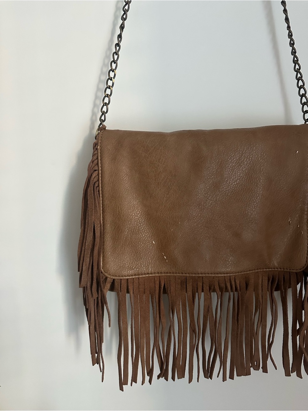 Fringe Crossbody Bag in Brown